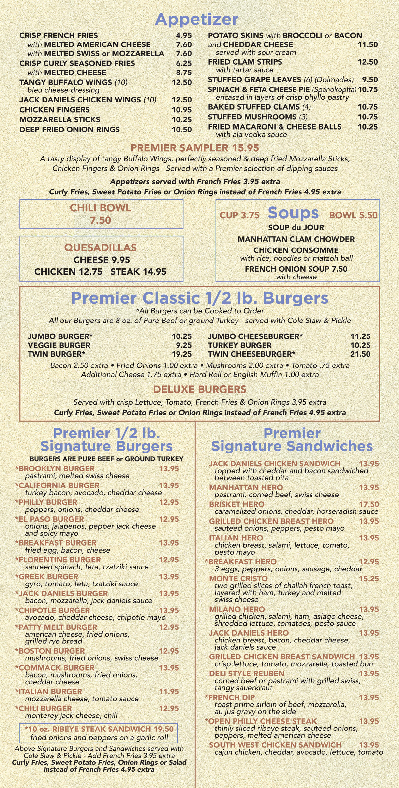 Menu Order Online Premier Diner Commack Diner menu-order-online-premier-diner-commack-diner